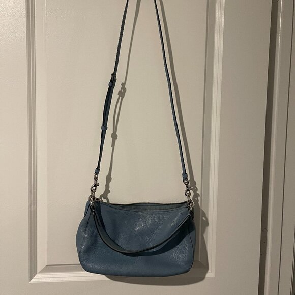 Coach Pebble Chelsea Crossbody Purse (Light Blue) - Picture 7 of 8